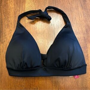 Victoria’s Secret Black Push-Up Bikini Top | Tie Neck & Back | Size Small